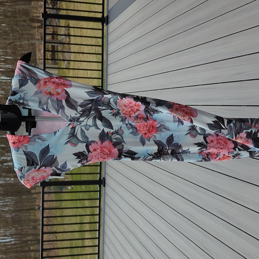 JOE & ELLE white and pink floral bodycon dress Size XS